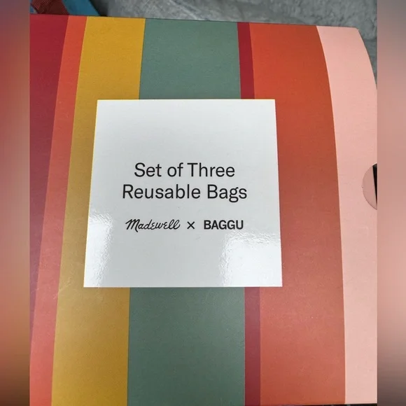 NIB/ NWT Madewell x BAGGU Reusable Bags Set of 3 - Picture 2 of 6